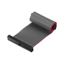 IDC 40Pin Flat Ribbon Cable, 1.27mm Pitch FC to FC Connector 10cm Length Grey