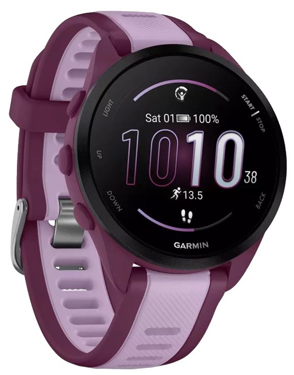 Garmin Forerunner 165 Music - Smartwatch GPS AMOLED Berry lilac 43 mm - NUOVO!