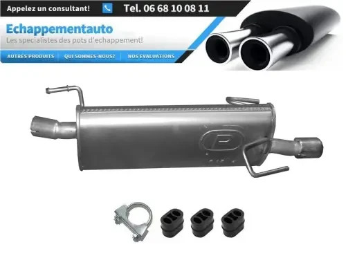 Silencieux et kit d'échappement en acier renforcé adapté aux monospaces Opel Meriva A 1.8 de 2005
