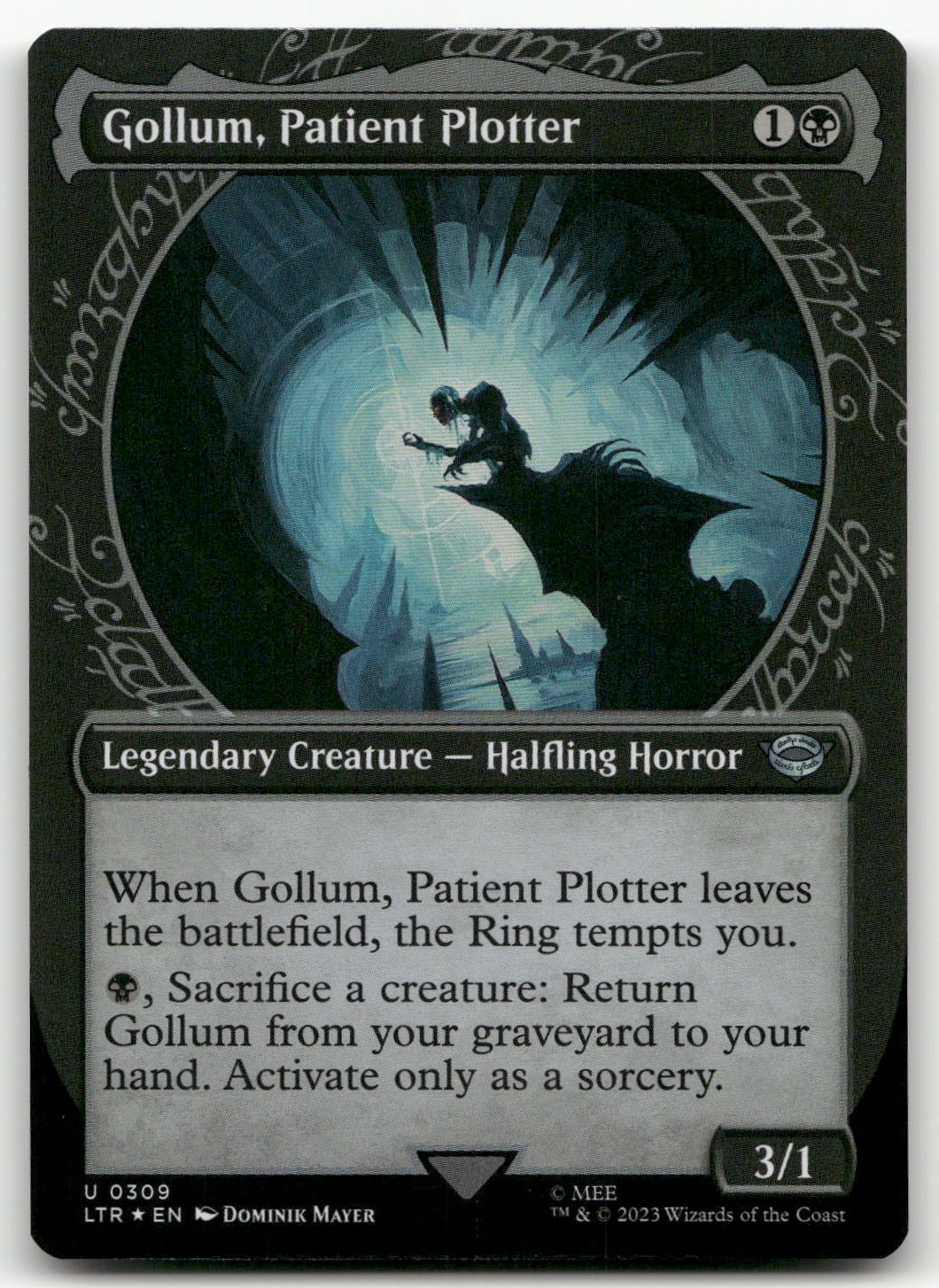 Gollum, Patient Plotter (Showcase) #309 (Foil) NM Lord of the Rings Magic MTG