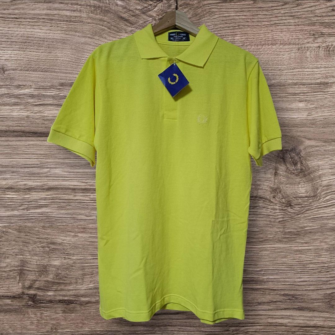 Fred Perry Vintage Polo Shirt Yellow L Unused 80s Style Classic Top