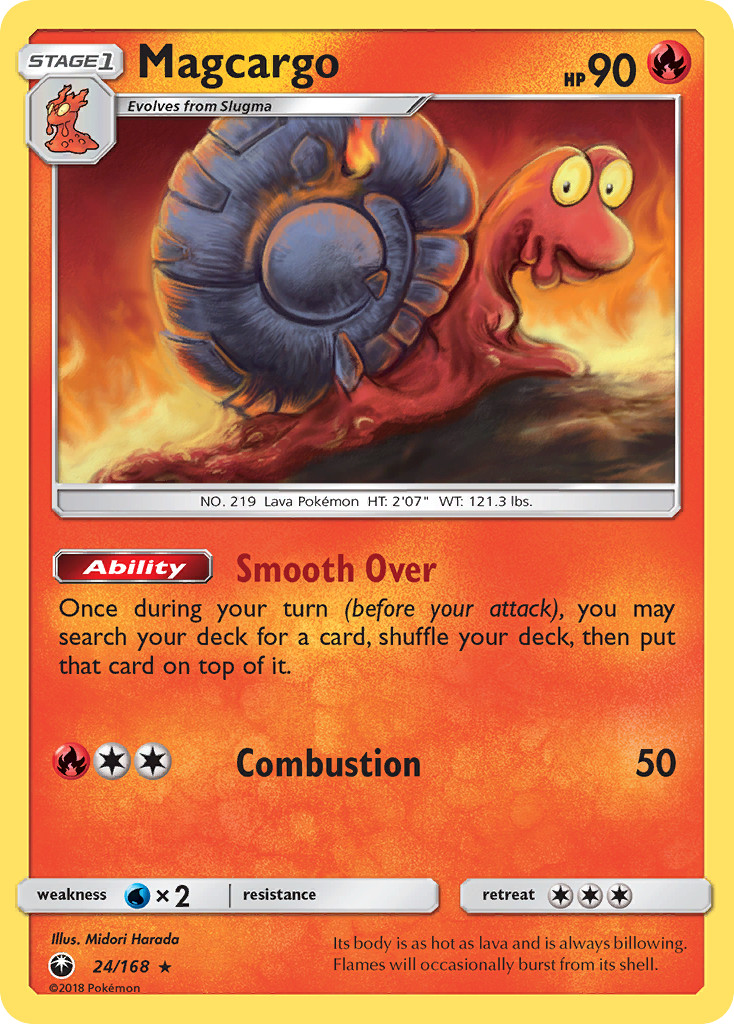 MAGCARGO 24/168 RARE CELESTIAL STORM POKEMON LIGHTLY PLAYED