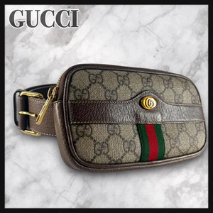 Gucci Ophidia Gg Supreme Mini Sac Ceinture Sac Authentique