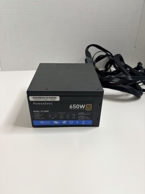 PowerSpec PS 650BF 650W ATX Power Supply 80 Plus Certified Black 1 Fan
