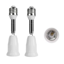 E26/E27 Light Socket Extender, 5.5 Inch Extension, Adjustable Vertical 90 Hor...
