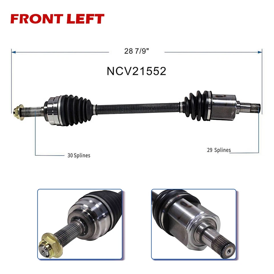 Par delantero conjunto de eje CV para Honda Pilot V6-3,5 L tracción delantera AWD Foto 2 de 4