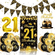 Deko zum 21. Geburtstag für Ihn - 40 Teile Deko Set zum 21. Geburtstag