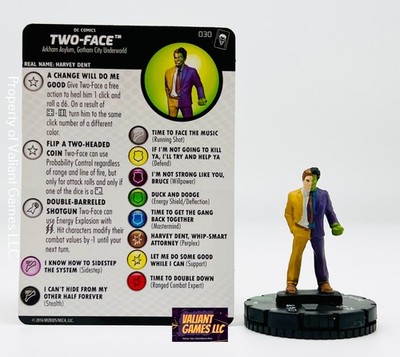 DC Heroclix Two-Face #030 w/ Card Joker's Wild Set