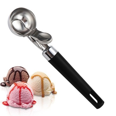 Ice Cream Scoop Easy Trigger Stainless Steel Cookie Water Melon Dough Spoon