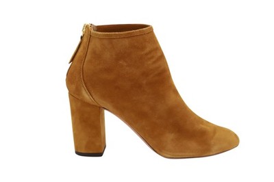 Aquazzura Ankle Boots In Brown Suede Women Camel Size 36.5