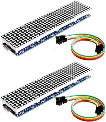 8x8 LED Dot Matrix Modul 2er Set 5V 64 Löcher Dupont Kabel Arduino Display