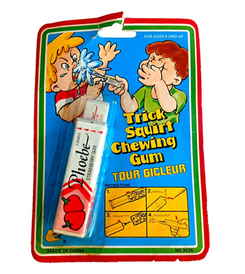Vintage Lustiger Party Streich Trick Squirt Kaugummi Neu NOS