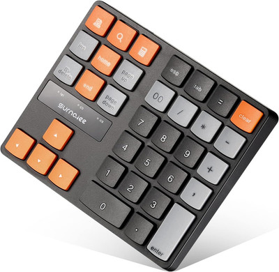 Bluetooth Numeric Keypad, Wireless Number Pad 35-Keys Financial Accounting Recha