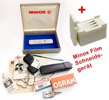 Minox C mit OVP + Zubehör funktioniert Minox Kassette + Film Schneider / Cutter