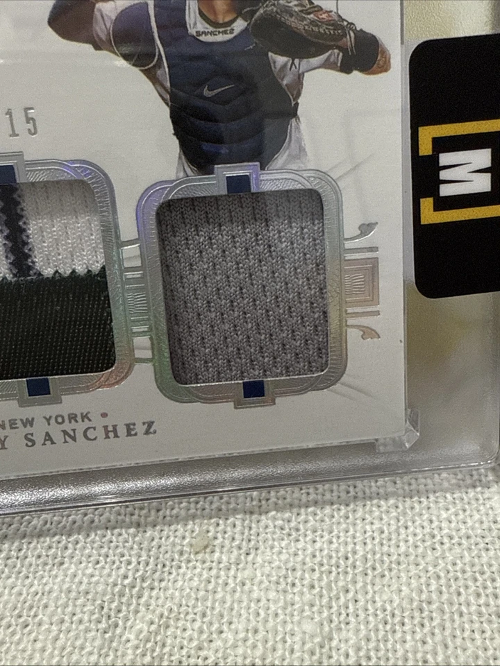 Parche impecable Panini 2021 holo plateado autógrafo Gary Sanchez automático/15 Yankees Foto 3 de 4