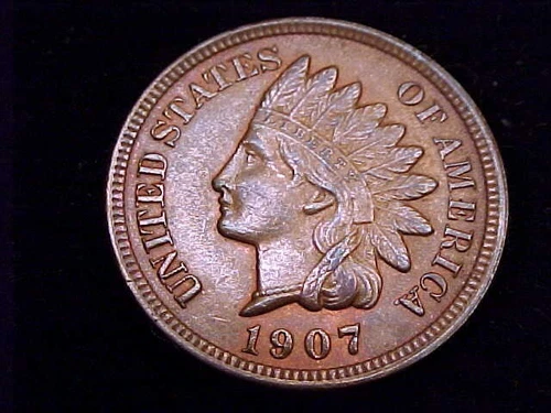 1907 Indian Head Cent, Brown Uncirculated. A nice coin.