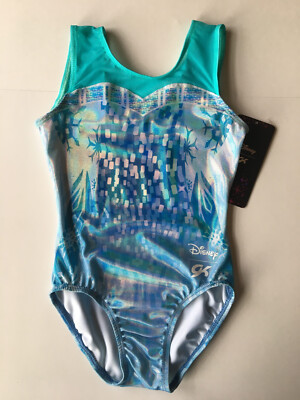 New GK Elite Blue Ice Leotard CL Gymnastics Snowflake Winter Frozen
