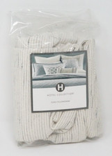 Hotel Collection Connection 100 Cotton Striped Pillow Sham - EURO - Ivory