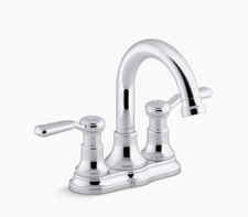 Sterling Kohler Ludington Centerset Bathroom Sink Faucet 27373-4N-CP