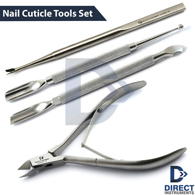 4Pcs Nail Gouge Cuticle Nipper Polish Gel Removal Skin Knife Manicure ...