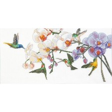 Counted Cross Stitch Kit Orchids Flowers DIY Charivna mit