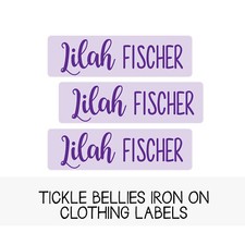 Iron-On Clothing Labels  Girls Personalized Fabric Labels  Kids Name Tags