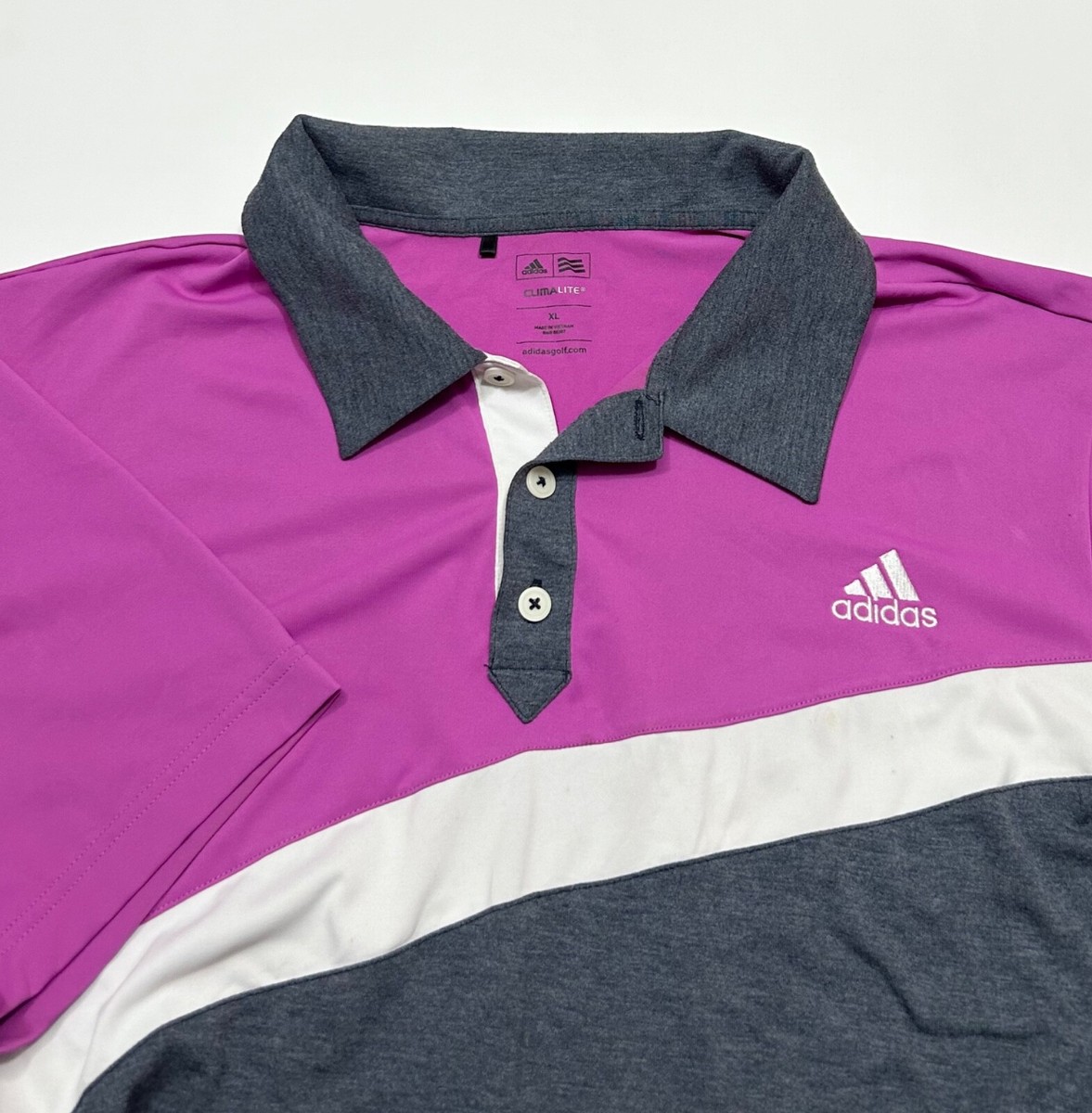Sport Shirt Adidas Men's Advantage Wide Colorblock Golf Polo