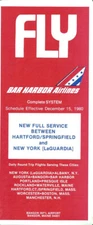 Bar Harbor Airlines system timetable 12/15/80 [1022] Buy 4+ save 25%