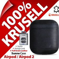 Krusell Sunne vintage GENUINE LEATHER Case Handmade Cover for Airpod 1 / 2