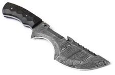 HANDMADE DAMASCUS TRACKER KNIFE HUNTING SURVIVAL FIXED BLADE TACTICAL SKINNING