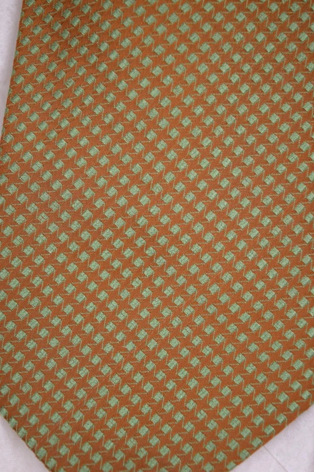 Corbata de Colección Superba Nueva en Caja Años 50 Marrón Tostado Ligero Verde Patrón Rayón 51" x 3.25" Nueva en Caja Foto 2 de 4