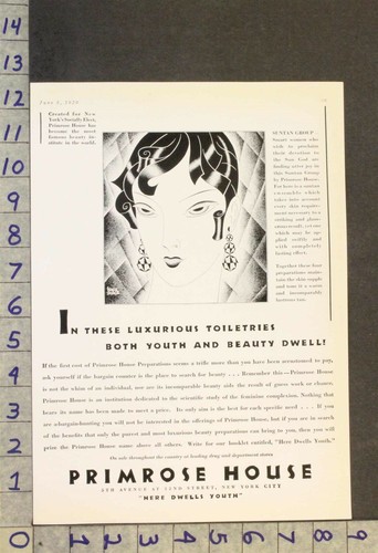1929 HEALTH BEAUTY PRIMROSE HOUSE INSTITUTE COLLEGE ART DECO KEELE SAVAGE ADWW31