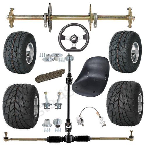 32" Hinterachse 5" Rad Lenkung Assy Bremse Go Kart Drift Cart Mini Bike 4 Rad - Bild 13 von 32