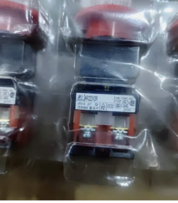 New Fuji Electric AR22V2R-02R Switch Emergency Stop N.C. DPST Mushroom Button#am