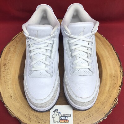 Nike Air Jordan 3 III Retro Pure White OG III 136064–111 Size 10.5