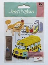 Jolee's Off The School Bus Scrapbooking Stickers Locker Lunch Desk