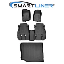 SMARTLINER Floor Mats 2 Row Cargo Liner TPE 2021-2025 Jeep Wrangler Rubicon
