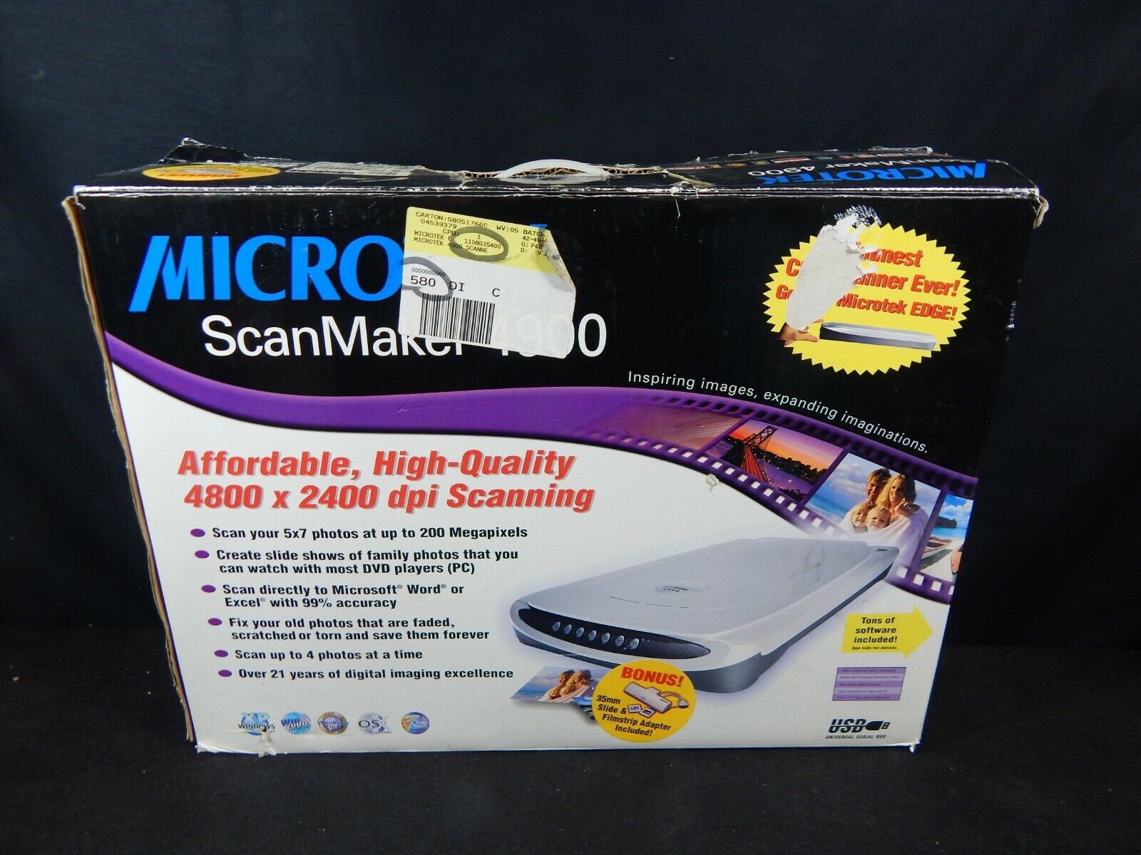 MICROTEK SCANMAKER 4900 USB SCANNER