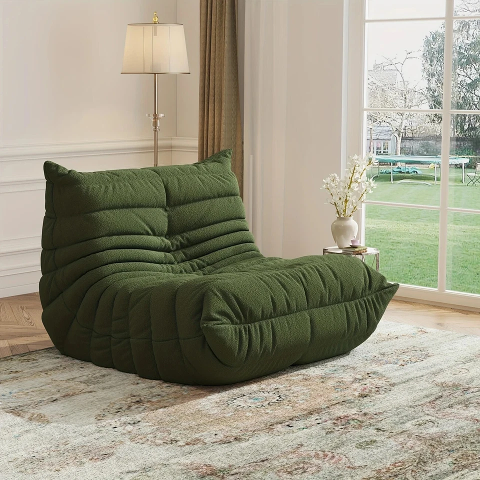 Chesterfield Sofa Caterpillar Lazy Sofa 1 to 3 Seats Tatami Floor Sofa Nap Couch - Image 2 of 4