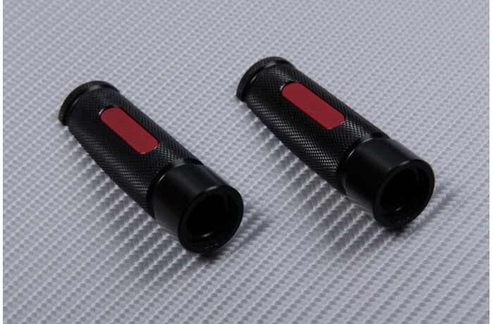 Repose-pieds 77mm antidérapant avant noir rouge pour Yamaha FZ6S Fazer 600