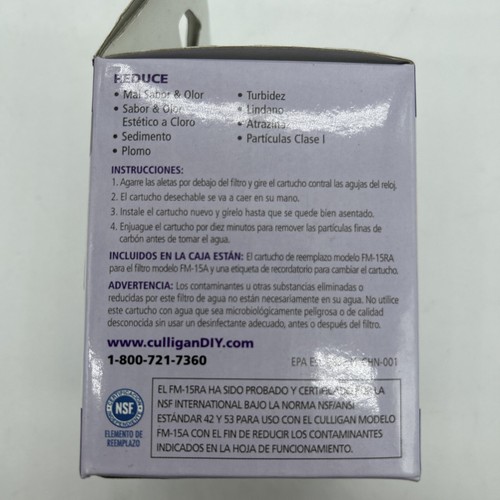 Culligan Advanced Filtration Faucet Replacement Water Filter FM-15RA NOS - Picture 2 of 4