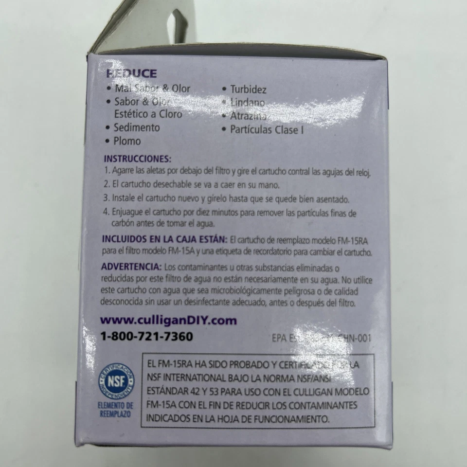 Culligan Advanced Filtration Faucet Replacement Water Filter FM-15RA NOS - Image 2 of 4