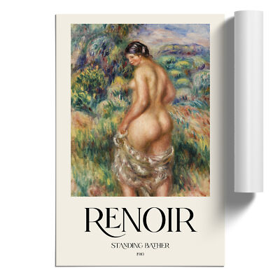 Stehender Badender von Pierre-Auguste Renoir ungerahmtes Wandbild Poster Druck Dekor