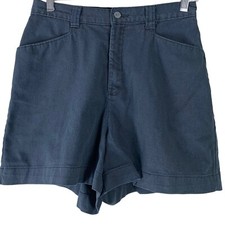 Vintage Shorts 10 Lee Casuals High Waisted Black Pockets Womens 28" Waist Shorts