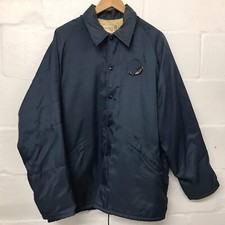 VTG King Louie Pro Fit Jacket Navy Blue Men's Size L Sherpa Lined Made in USA