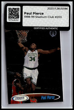 1998-99 Topps Stadium Club - #203 Paul Pierce (RC) Rookie Celtics MBA Certified