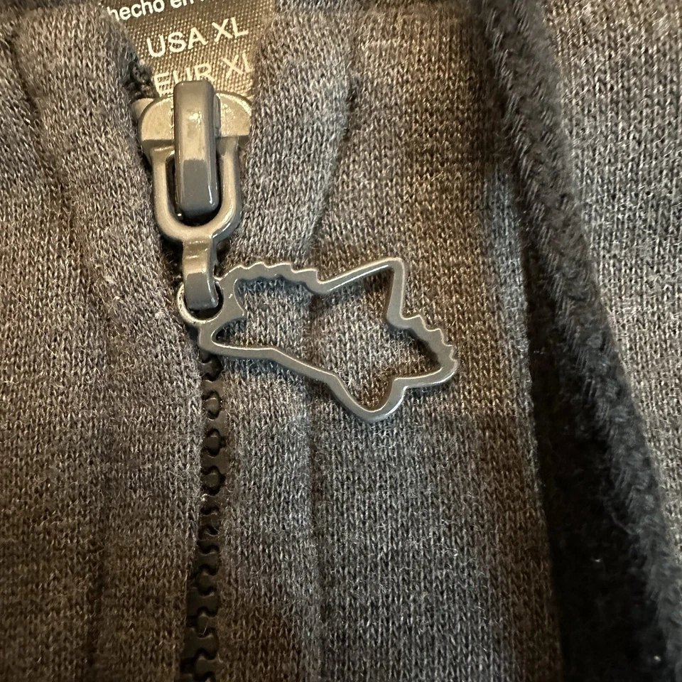 FOX RACING Zip Up Sweatshirt Jacket Black Pockets XL Grunge Hoodie Hooded - Image 4 of 4