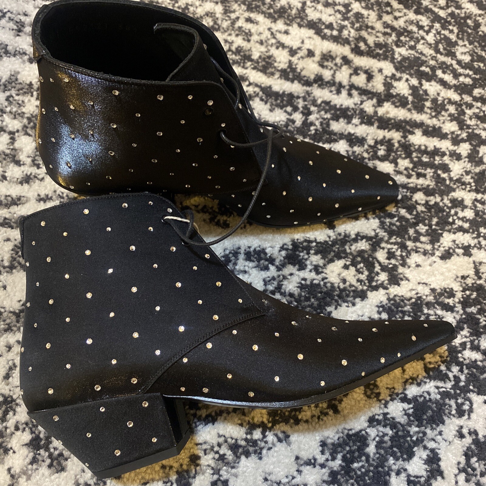 Stivali iridiscenti Saint Laurent Belle 45 Raso