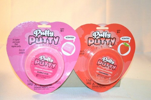 U Pick PUFFY Putty STRETCHY Bubble Gum SCENTED or STRAWBERRY 1.7 oz ea Ages 6=