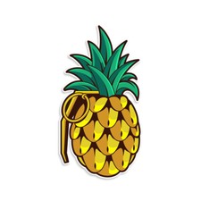 Pineapple Grenade Vinyl Sticker